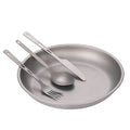 Titanium Plate Dish Outdoor Camping Tableware Ultralight Round Fruit Titanium Alloy Dinner Dishes Pan for BBQ Hiking Picnic