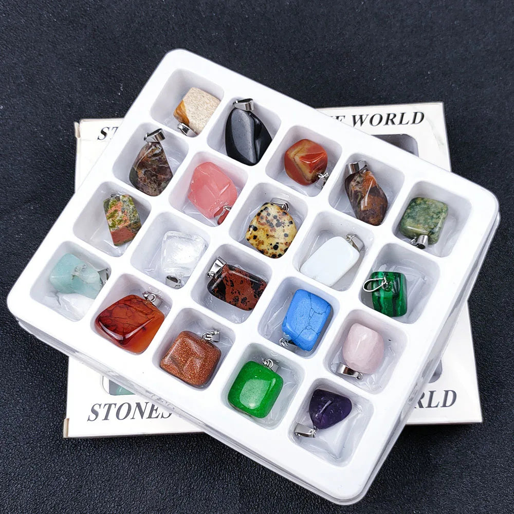 Natural Stone for Necklace Jewelry Making Healing Charm Polished Gemstone Irregular Pendant