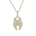 CN411   Bling Bling  Brass Setting CZ Hip Hop Necklace Iced Out Jewelry