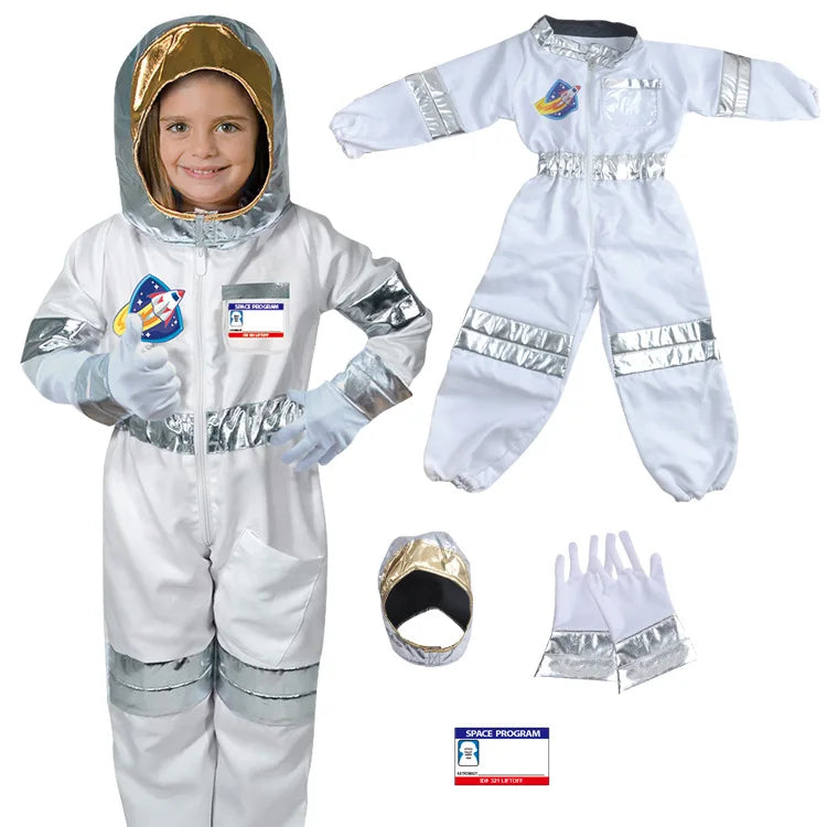 Special Space Astronaut Costume Party Unisex Kids Professional Costumes 3-8 Y Space Pilot Role-playing Costume