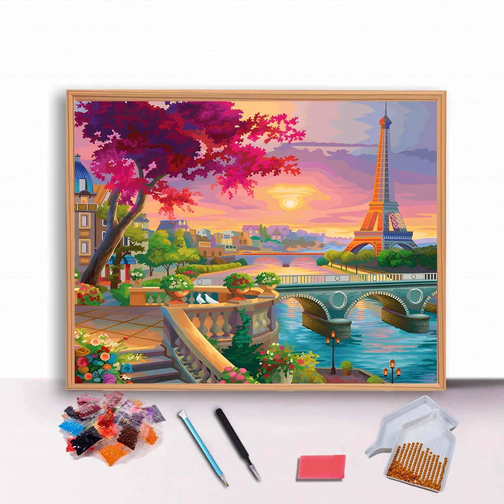 5D Diy Diamond Painting Set Full Diamond Art Canvas Wall Decoration Landscape Diamond Painting