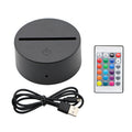 Led Lamp Bases for 3d Led Night Light Abs Acrylic Black 3d Led Lamp Night Light Touch Base With Usb Cable and Remote Control