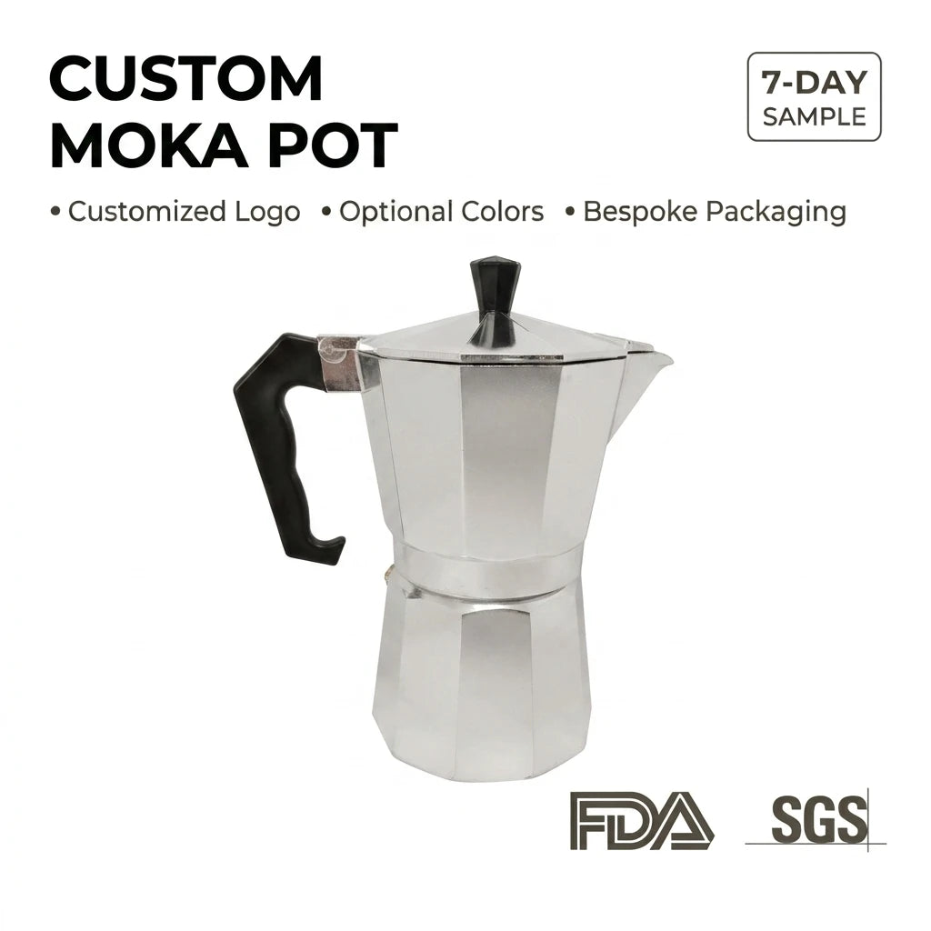 Stovetop Espresso Maker Italian Moka Coffee Pots Expresso Stove Top Aluminium Moka Pot Coffee Maker