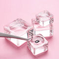 Square Glass Gasket for Holding Glue Crystal Glass Gaskets for Eyelashes