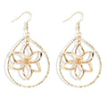Various Styles Fashion Hawaii Teardrop Flower Luxury Earrings Women 18k Gold Plated Earrings