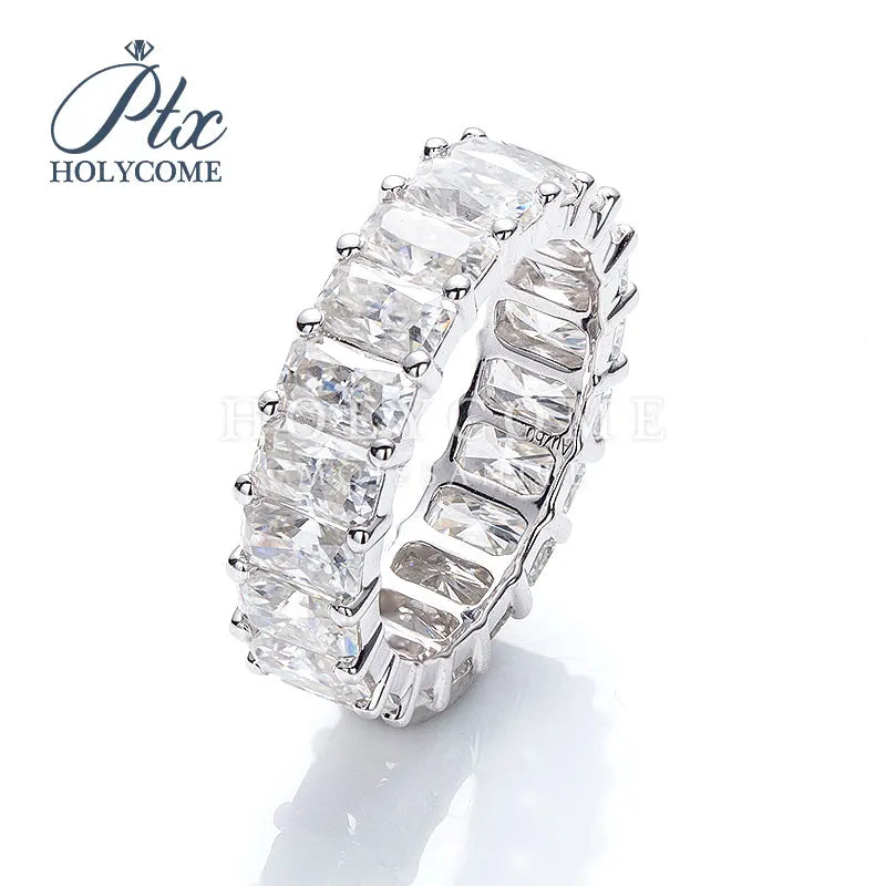 Hot Sale Design Moissanite Jewelry 14k Gold Moissaanite Emerald Cut Moissanite Diamond Ring Necklace Engagement