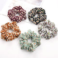 Custom Floral Print Chiffon Hair Tie Classic Small Fresh Fabric Hair Scrunchie Made of Silk Large Intestine Circle