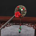 Chinese Handmade Hair Accessories Wooden Hairpin Classic Flower Hair Chopsticks for Long Hair Stick Pin for Woman