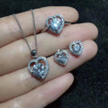 Factory Supply 925 Sterling Silver Xoxo Boho Circle Beaded Necklace and Earring Set Moissanite Jewelry