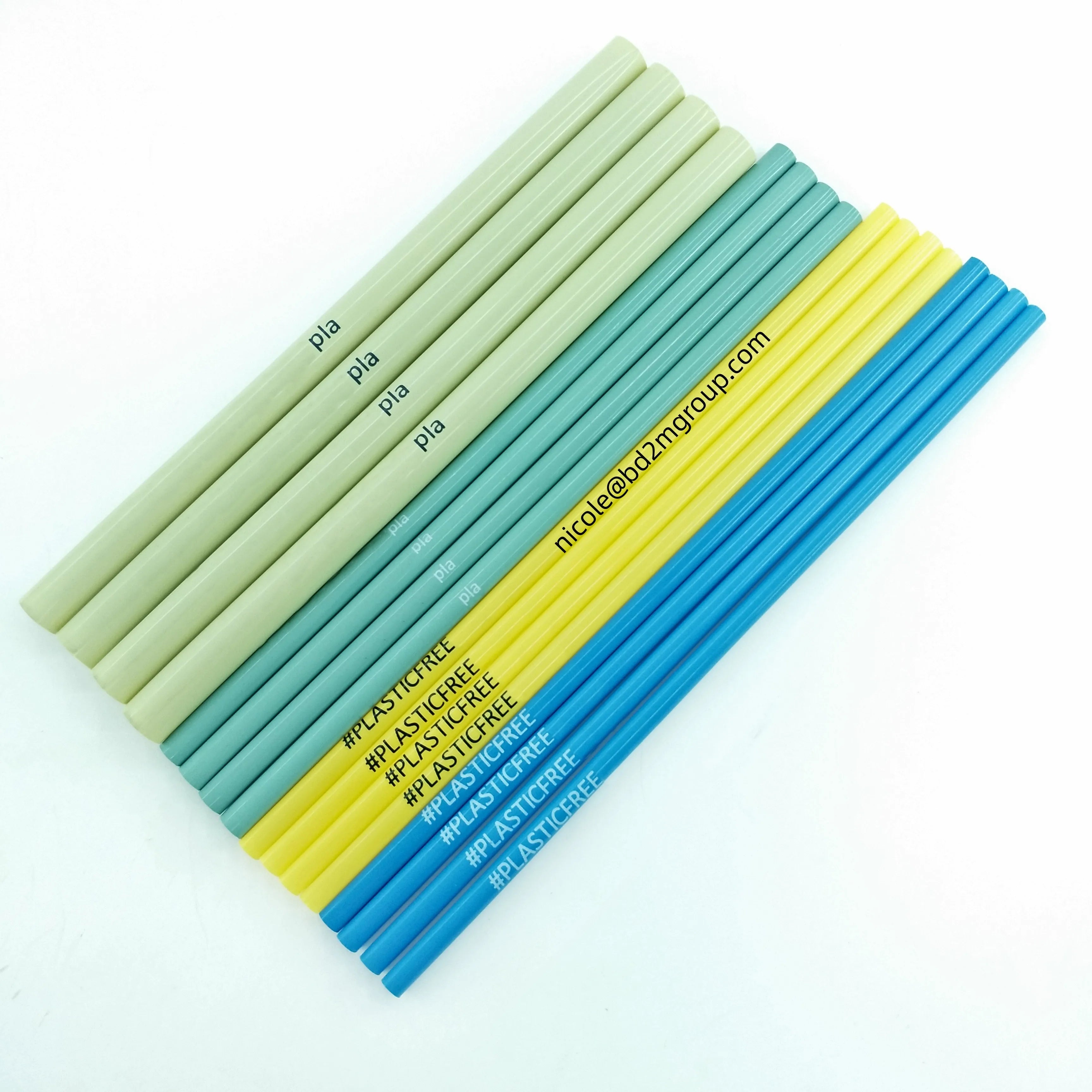 Custom logo Biodegradable PLA Straw with logo Eco Straw Compostable Corn Straw