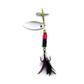 Wholesale SP188 10.2cm 13g Metal Spinner Baits Spoon Fishing Lures with Feather Hook