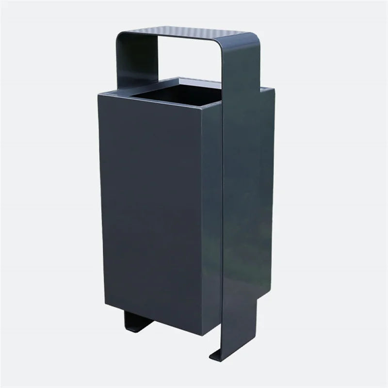 Outdoor Municipal Steel Garbage Receptacle Trash Can Outside Park Urban Street Council Metal Waste Bin Public Recycle Dustbin