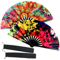 Customizable Babmoo Dance Fan Stage Performance Folding Fan DIY Graffiti Arts Solid Color Fan Photo Prop