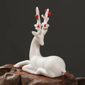 White Jade White Porcelain One Deer Accompanying Crafts Decoration Desk Tea Ceremony Decorationtea Tea Pet Ornaments