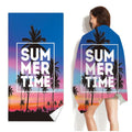 Custom Printed Logo Large Size Microfiber Towel Super Absorbent Dry Fast Soft Lightweight Sand Free Beach Towel