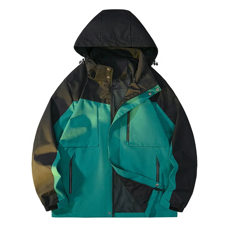 Autumn and Winter Trend Loose Handsome Quality Casual Waterproof Removable Unloading Men'S Hooded Jacket Oversized Size S-8XL