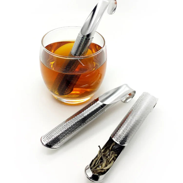 Wholesale Stainless Steel Tea Infuser Pipe Metal Strainer Filter for Loose Leaf Tea