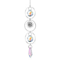 K9 Source Crystal Star Moon Sun Catcher Wind Chimes Chandeliers & Pendant Silver Decoration Ball Window Balcony Pendant