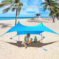 Tenrich UV50+ Summer Beach Sunshade Tent Outdoor Camping Hexagonal 7.5x7.5FT 3-Bedroom Living Room Double-Layer Aluminium