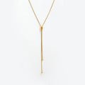 Joolim Snake Chain Adjustable Overlength Necklace Stainless Steel Lariat Necklace Jewelry Wholesale Drop Shipping