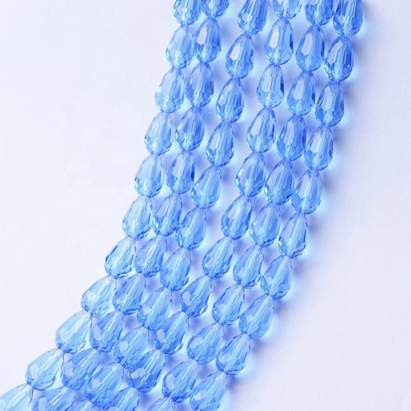 Wholesale 3mm 4mm 6mm 8mm Glass Waterdrop Shape Bead Crystal Loose Spacer Beads for Jewelry Making DIY