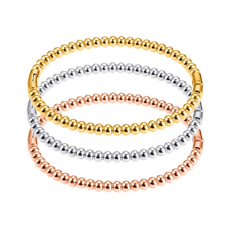 BS2060 Non Tarnish Water Proof Bracelet Jewelry 18k Gold IPG Plated Stainless Steel Bracelet for Women