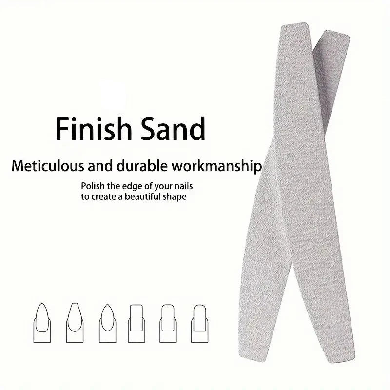 Emery Board Sandpaper Nail File Manufacturer Washable Half Moon Nail File 100/180 Grit