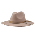 Multi Color Unisex 100% Wool Plush Fedora Hats Wide Brim Four Seasons Party Casual Jazz Belt Caps Bowler Felt MegaBDM