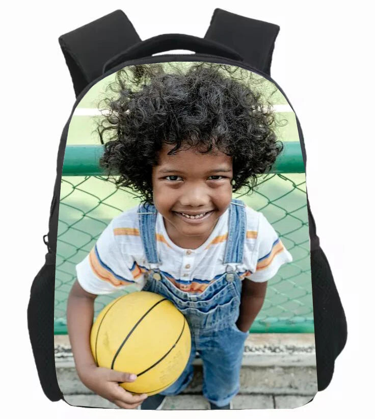 Handsome Man Beautiful Lady Design Custom Print School Backpack Large Capacity Lightweight Waterproof Fashionable Student Bag