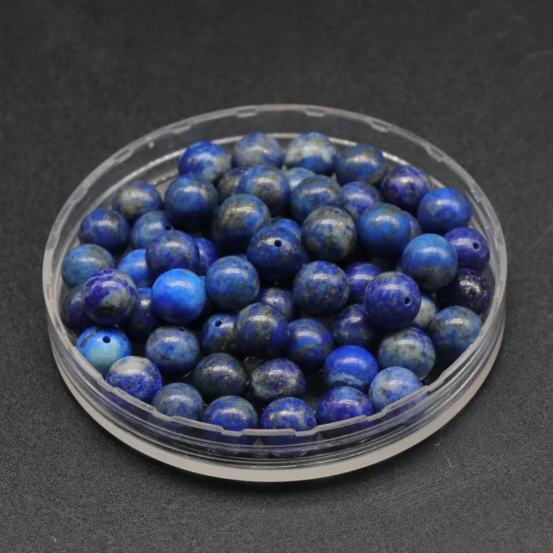 8mm Gemstone Bead Round Spacer Stone Beads Half Drilled Loose Energy Healing Beads for Bracelet Necklace Earrings Jewelry Making