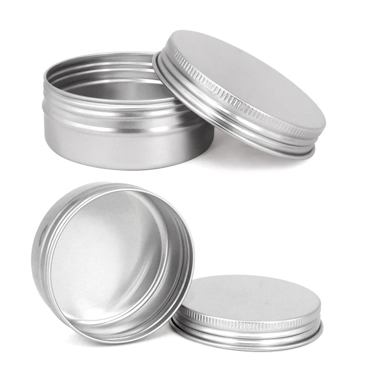 70g Promotion Container Aluminum Jars Round Christmas Candle Box Aluminum Metal Jar Tin Can Tin Box with PET Window