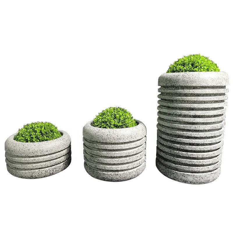 Modern Big Size Flower Pots Outdoor Indoor Plant Pot Garden Vase Fibreglass Planter Mold Glass Fiber Reinforced Plastic 10
