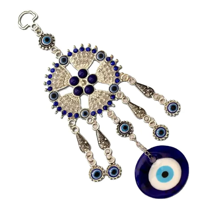 2025 Hot Sale Turkish Blue Metal Evil Eye Charming Exotic Style Business Any Event Gift Good Luck Ornament Home Decoration