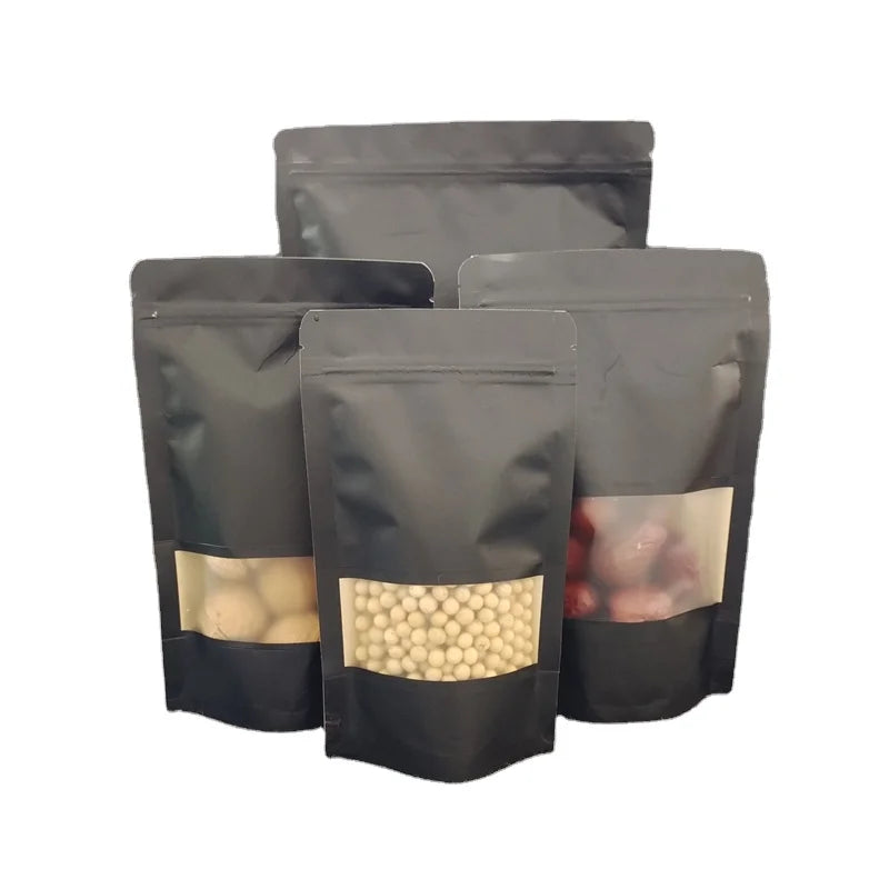 Custom Printed Stand up Doypack Kraft Paper Food Pouch Packaging Bag With Zipper