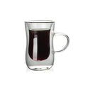 Double Wall Espresso Glass Mug with Handle BPA Free Eco-Friendly Vacuum Insulated for Coffee & Giveaways