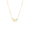 Fashion Jewelry Necklaces 925 Sterling Silver butterfly Necklace Colorful Zircon butterfly Gold Plated Necklaces for Women