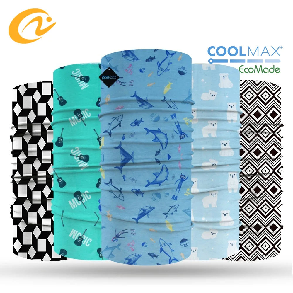 High Quality Coolmax Quick Dry Seamless Bandana UPF 50 Sports Cycling Fishing Moisture Wicking Versatile Soft Neck Gaiter