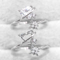 Semi Mount 6*6mm Sterling Silver Ring Heart Shape Empty Frame Blank Support Claw Setting S925 Base Without Center for DIY Inlay