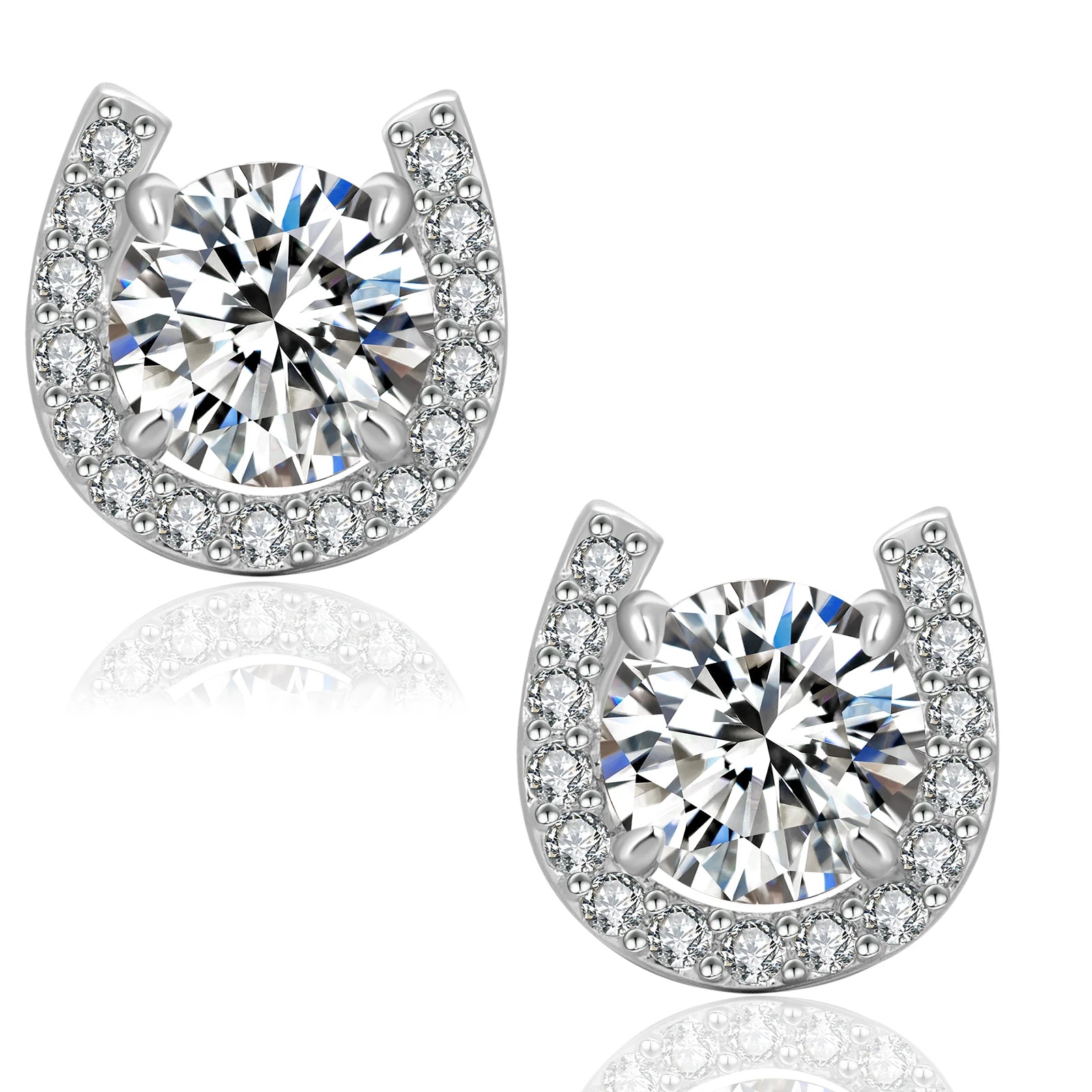 GRA Moissanite Jewelry 1ct 2ct Lab Grown Diamond Stud Earring 925 Sterling Silver Women Men Fashion Real Mossanite Earring