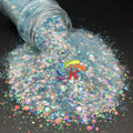 Bulk Iridescent rainbow Chunky Glitter Mix Polyester Glitter for Tumbler Christmas Decorations