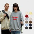 Wholesale Custom logo Print Blank Men Cotton Oversized 450 Gsm Sweatshirts Unisex Crewneck Knitted Crew Neck Sweatshirt