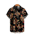 Men's Fitspi Hawaii 3D Printed Shirt Wholesale Lapel Short Sleeve Beach Shirt With Custom Design Support
