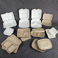 A01 Promotion 15%off Biodegradable Sugarcane Bagasse Food Container Compostable Lunch Box Packaging Tableware Package