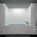 Rectangular Shower Waterproof Bathroom Wall Panels Solid Surface Decorative Stone Frameless Sliding Style Modern Design