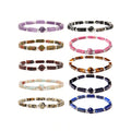 Crystal Chakra Beads Bracelet Rose Quartz Amethyst Bracelet Used for Graduation Gift Treatment Stone Bracelet for Men and Women