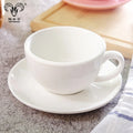 Ceramic Bright Color Glazed Tea Cups and Saucers Set Customized logo Coffee Cup