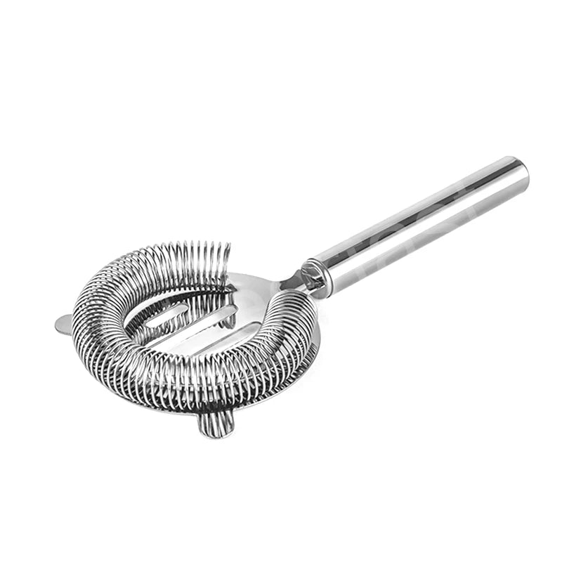 Awesome Stainless Steel Professional 2 Prong Bar Cocktail Strainer Handle Metal Silver Cocktail Strainer Mesh