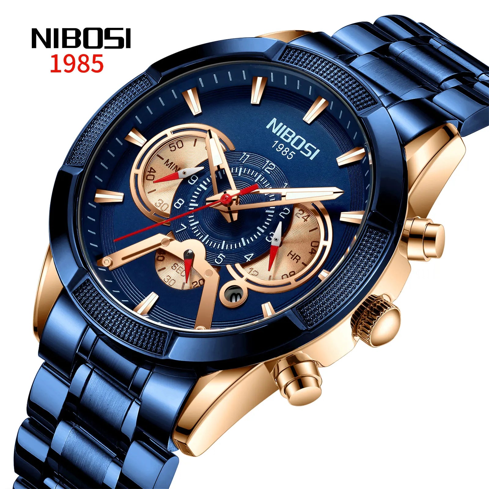 NIBOSI 2379 Brand Luxury Fashion Diver Watch Men Waterproof Date Clock Sport Watches Mens Quartz Wristwatch