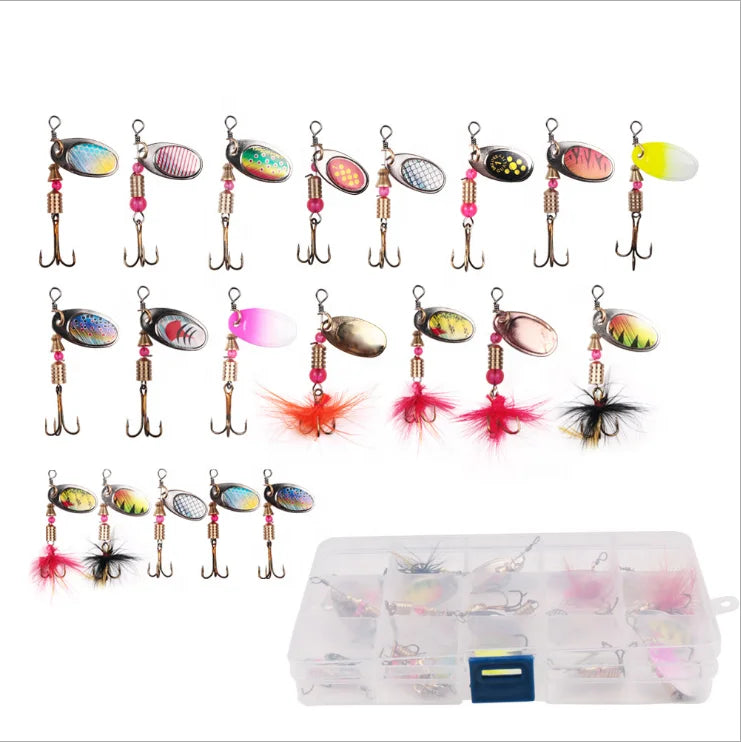 Fishing Spoon Baits Spinner Lure Fishing Wobbler Metal Lures  Spinner Bait Set