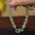 Accessories for Women Artificial Jade Chalcedony Bead Bracelet for Women Heart Buckle Fengshui Lucky Bangle Jewelry